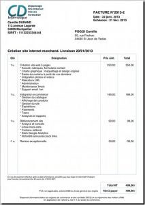 Exemple De Facture Sans Tva Auto Entrepreneur