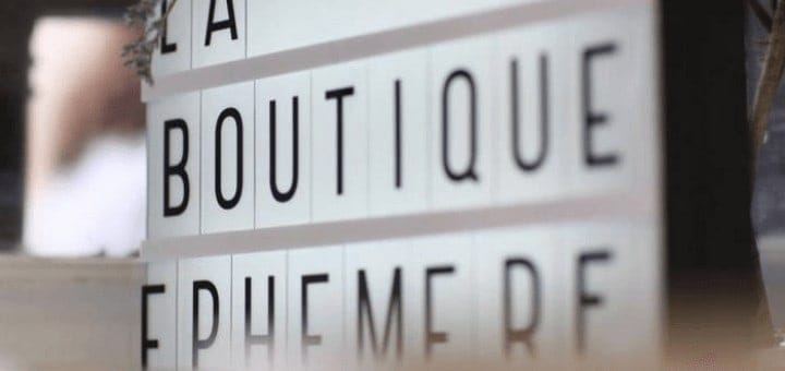 creer boutique ephemere